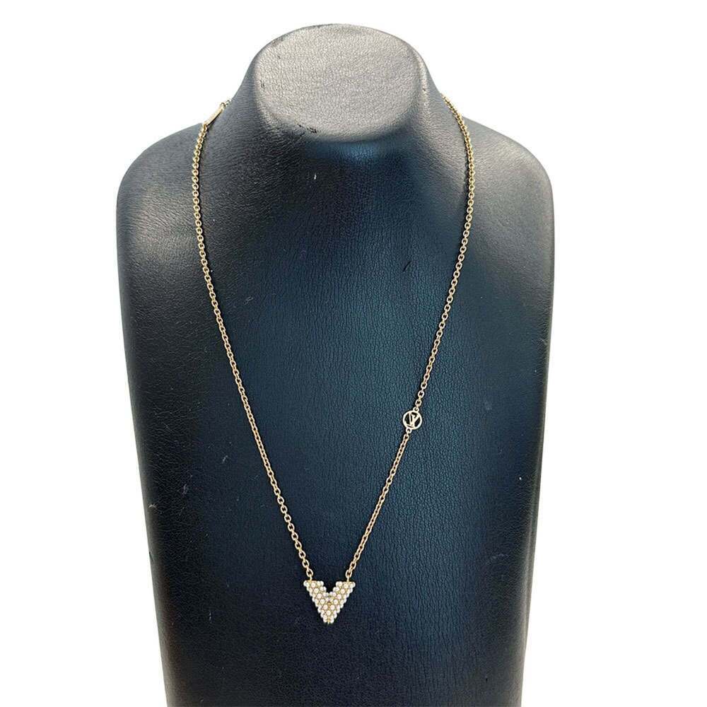 LOUIS VUITTON Gold Pearl Necklace - Picture 6 of 7